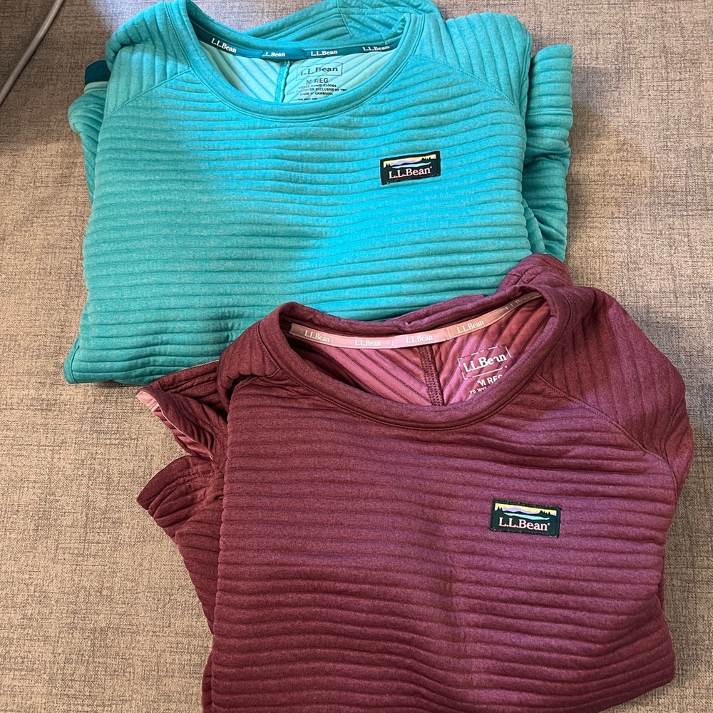 Bundle of 2 L.L. Bean women’s air light pullovers size M